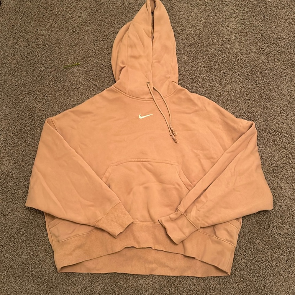 tan nike hoodie